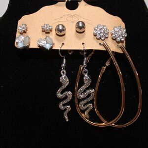 Two Dangle Earrings and Four Studs